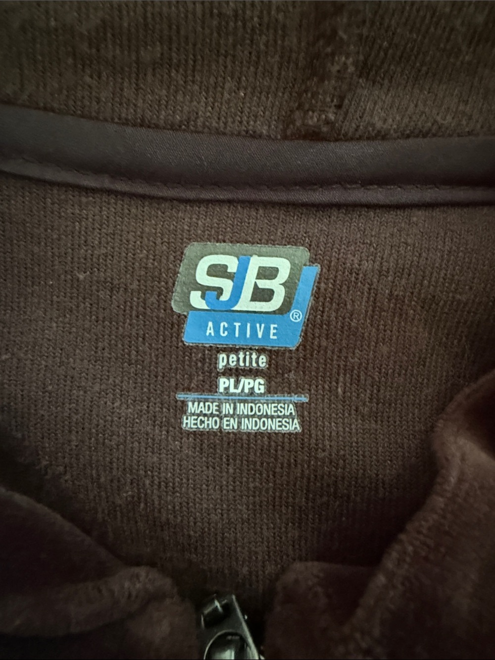 Women’s Velour Hooded Zip-Front Jacket in Dark Brown - Picture 2 of 2